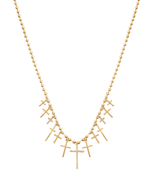 Multi Cross Short Necklace