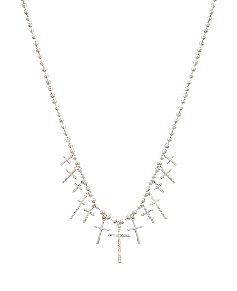Multi Cross Short Necklace