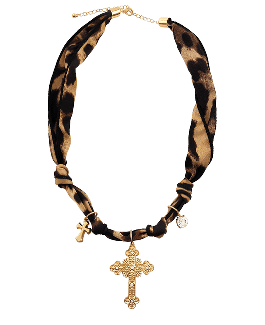 Cross Scarf Necklace