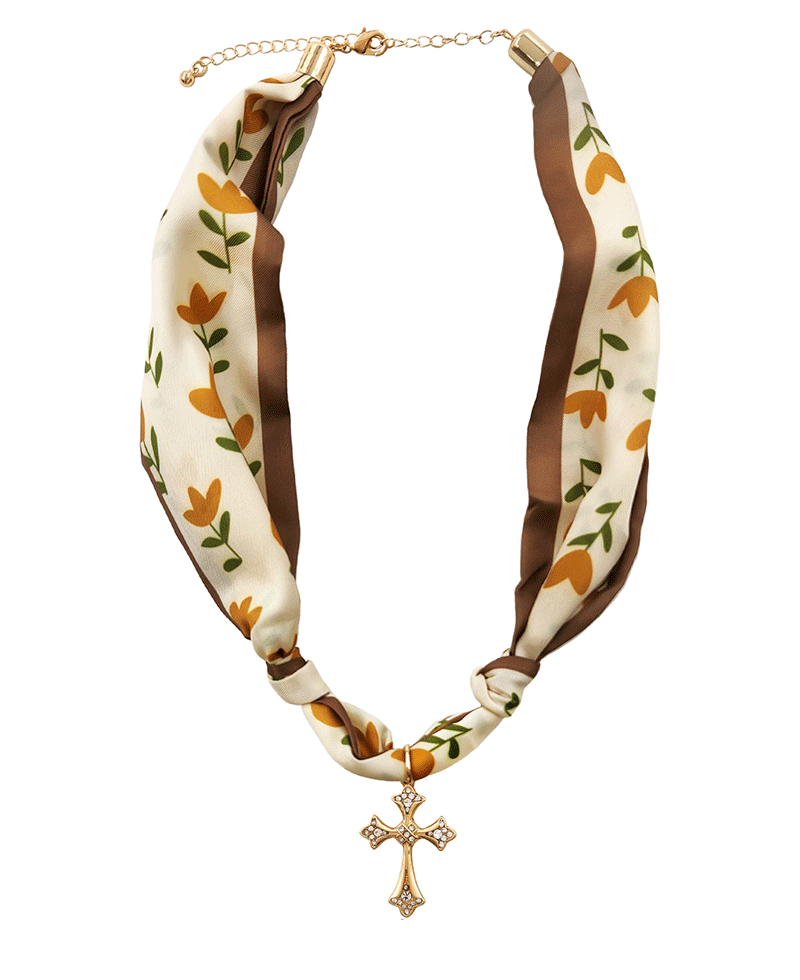 Cross Scarf Necklace