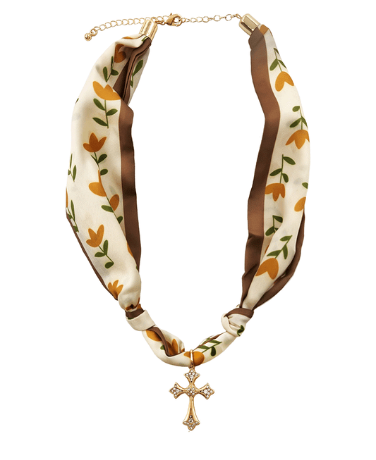 Cross Scarf Necklace