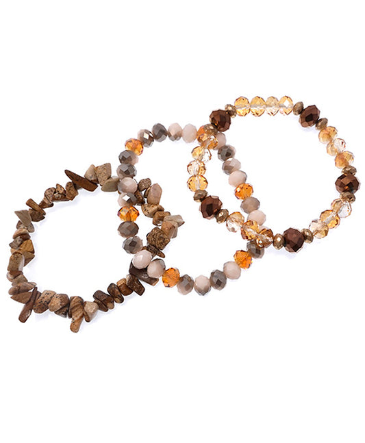 3 Layered Genuine Stone Bracelet