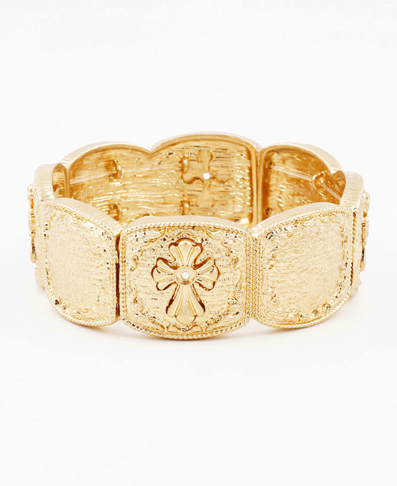 Cross Emblem Panel Bracelet