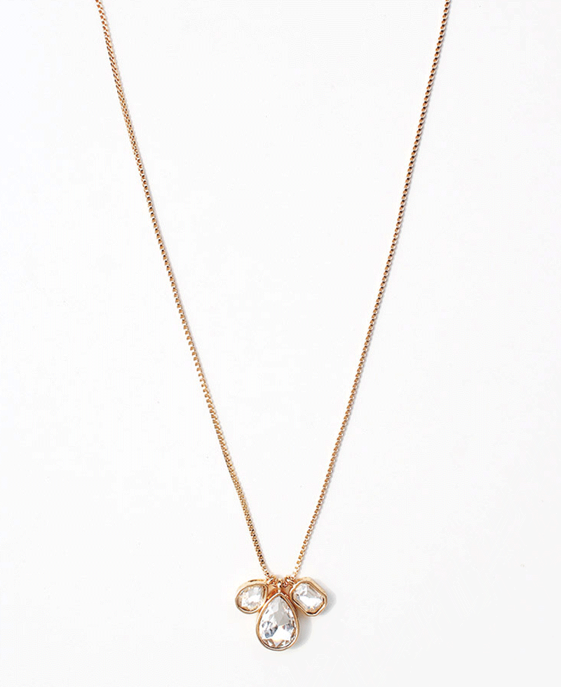 Mixed Crystal Charm Necklace