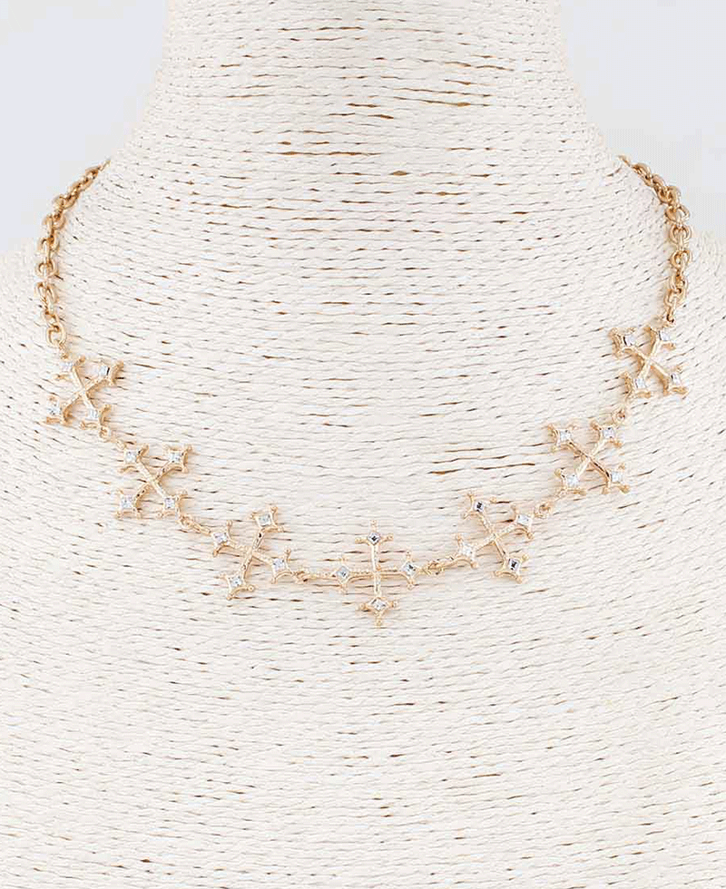 Multi Cross Link Chain Necklace