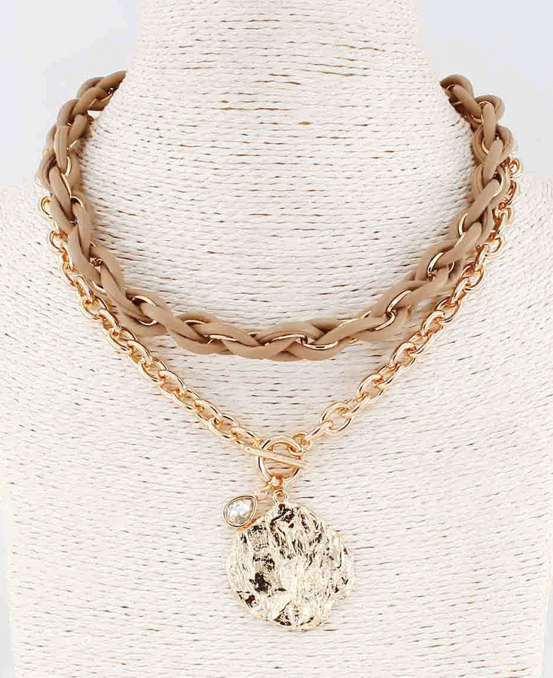 Chunky Resin & Link Chain Layered Necklace