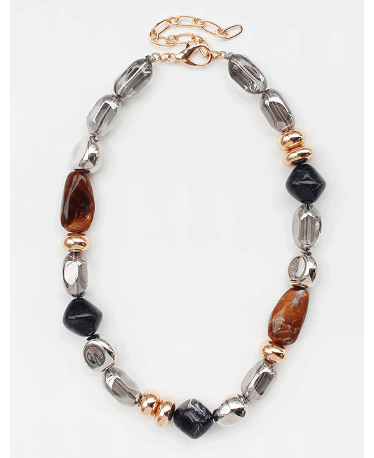 Mixed Beads Statement Necklace