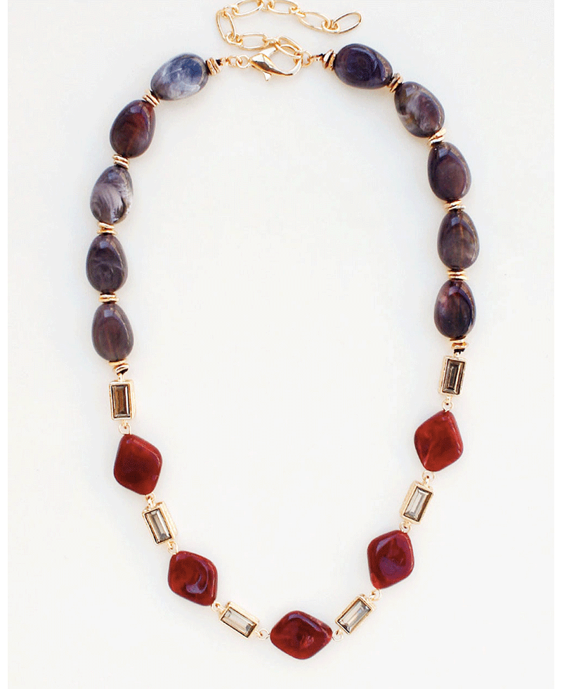 Mixed Beaded Statement Necklace