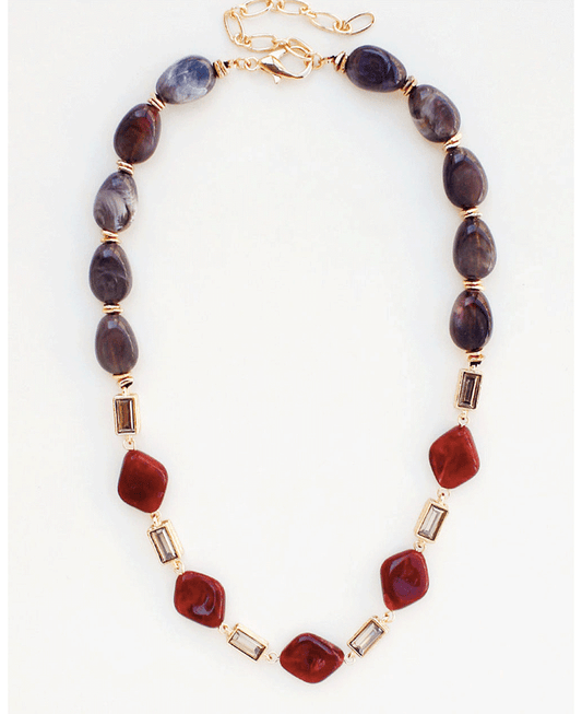 Mixed Beaded Statement Necklace