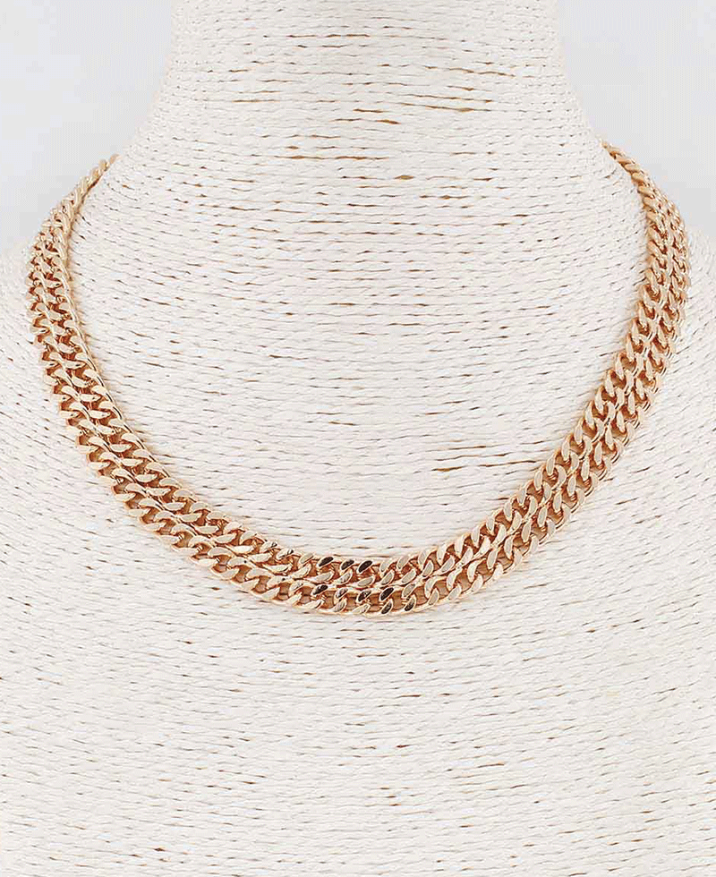 Double Curb Link Chain Necklace