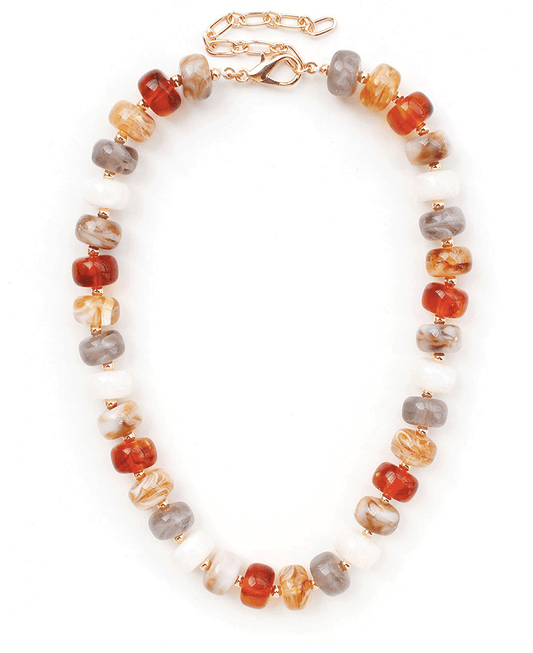 Colorful Chunky Beaded Statement Necklace