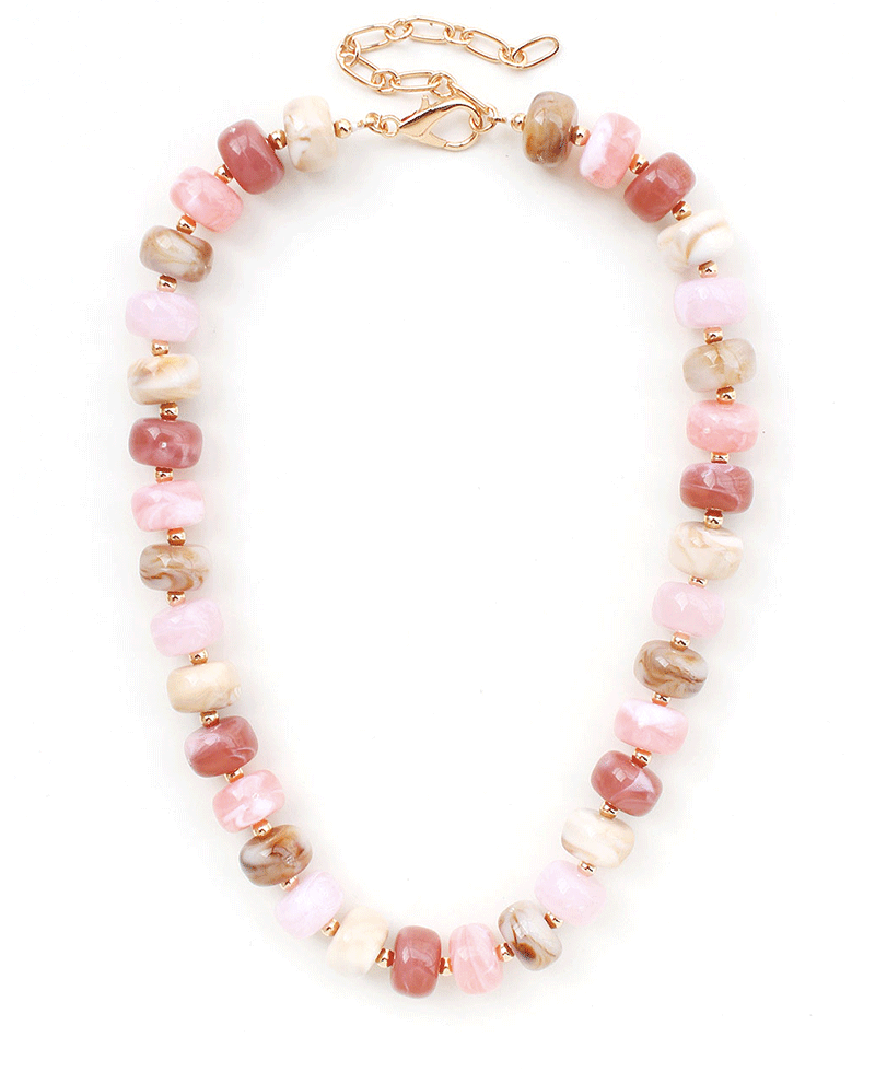 Colorful Chunky Beaded Statement Necklace