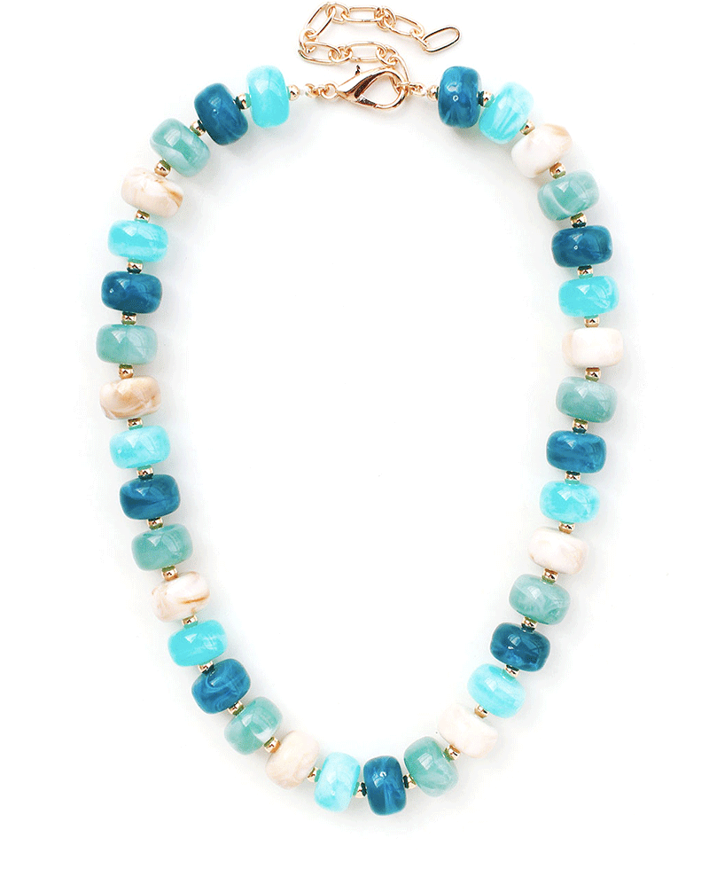 Colorful Chunky Beaded Statement Necklace