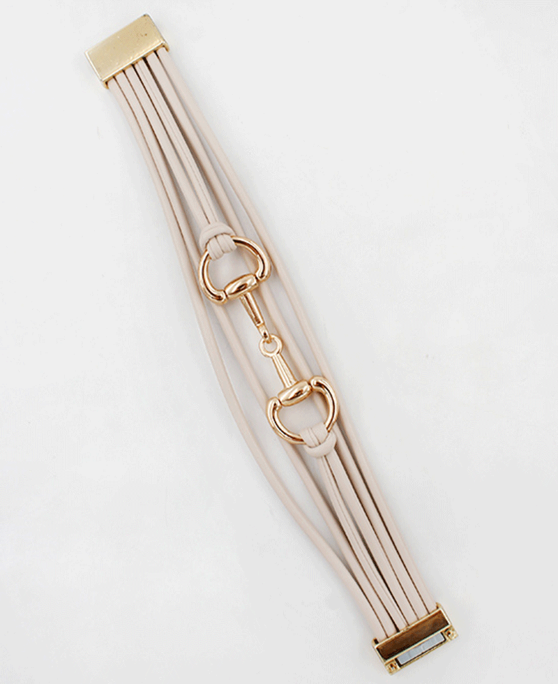 Horsebit Leather Wrap Bracelet