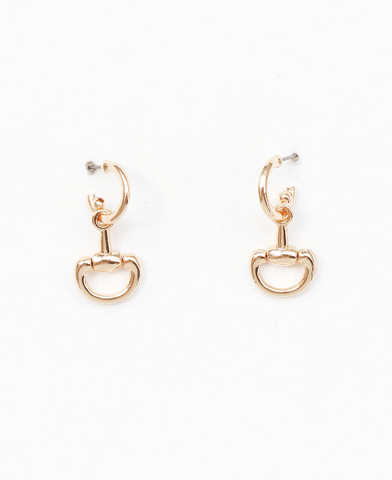 Horsebit Drop Earring