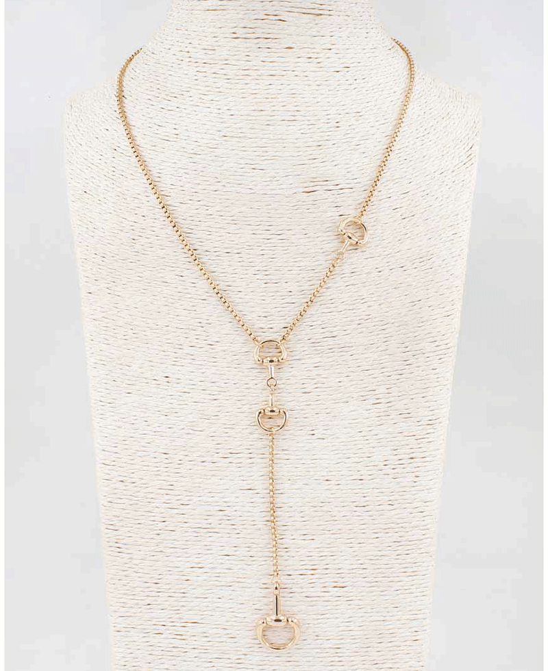 Horsebit Lariat Necklace