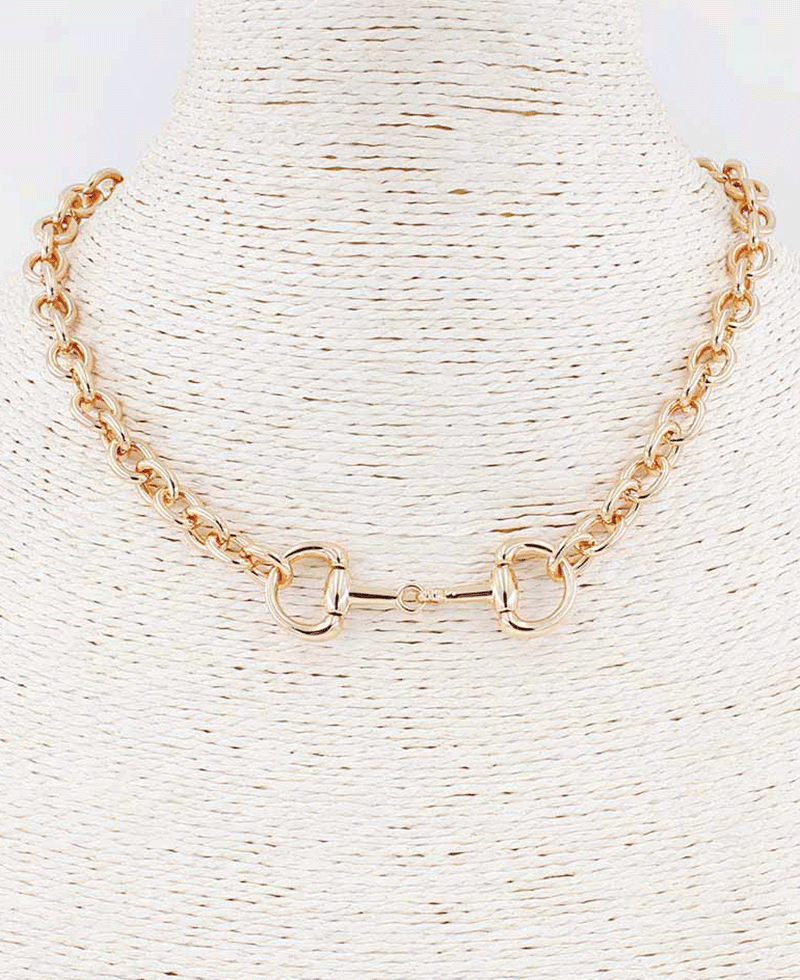 Horsebit Linked Chain Necklace