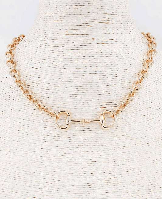 Horsebit Linked Chain Necklace