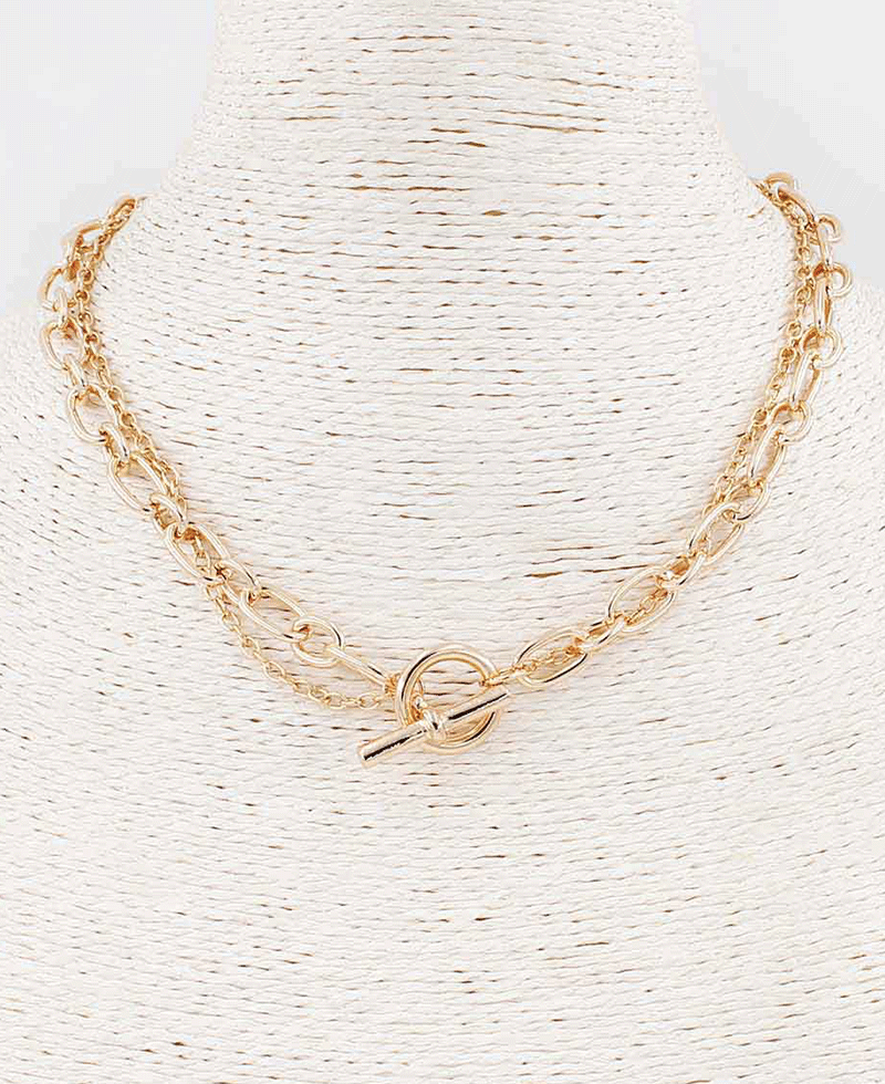Toggle Paperclip Chain Necklace