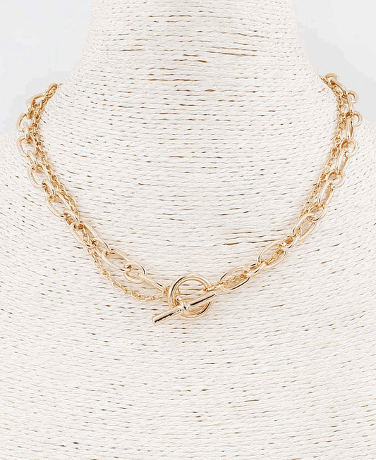 Toggle Paperclip Chain Necklace