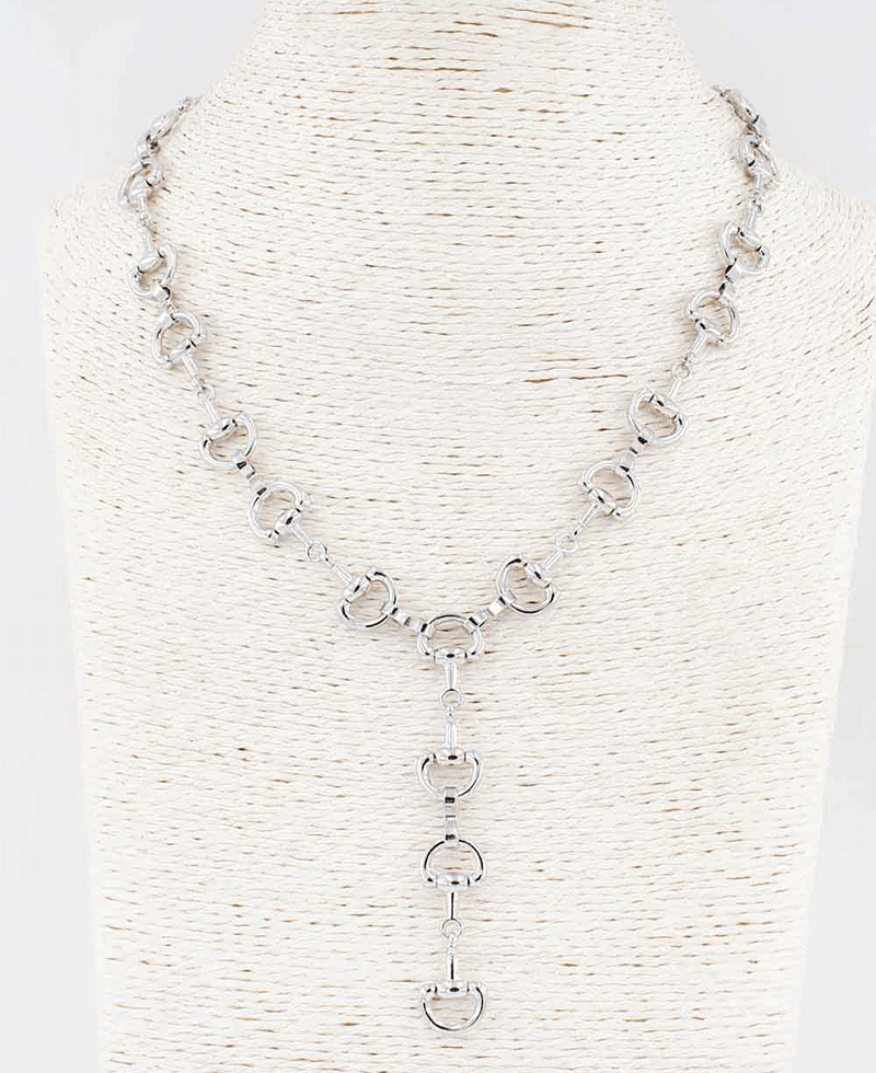 Horsebit Y Shaped Necklace
