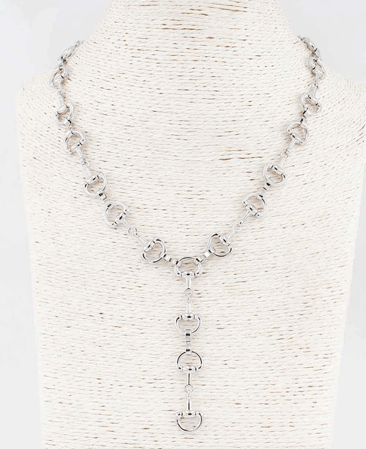Horsebit Y Shaped Necklace