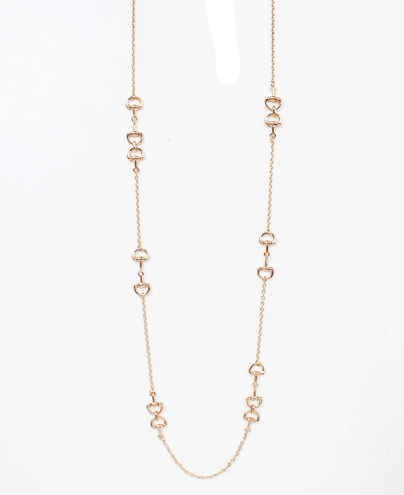 Horsebit Station Chain Necklace