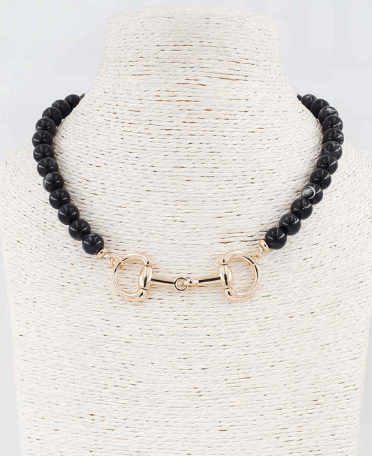 Horsebit Stone Necklace