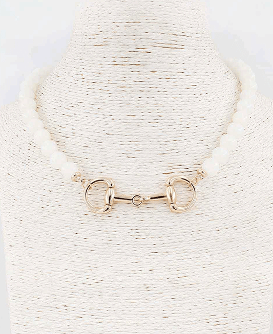 Horsebit Stone Necklace