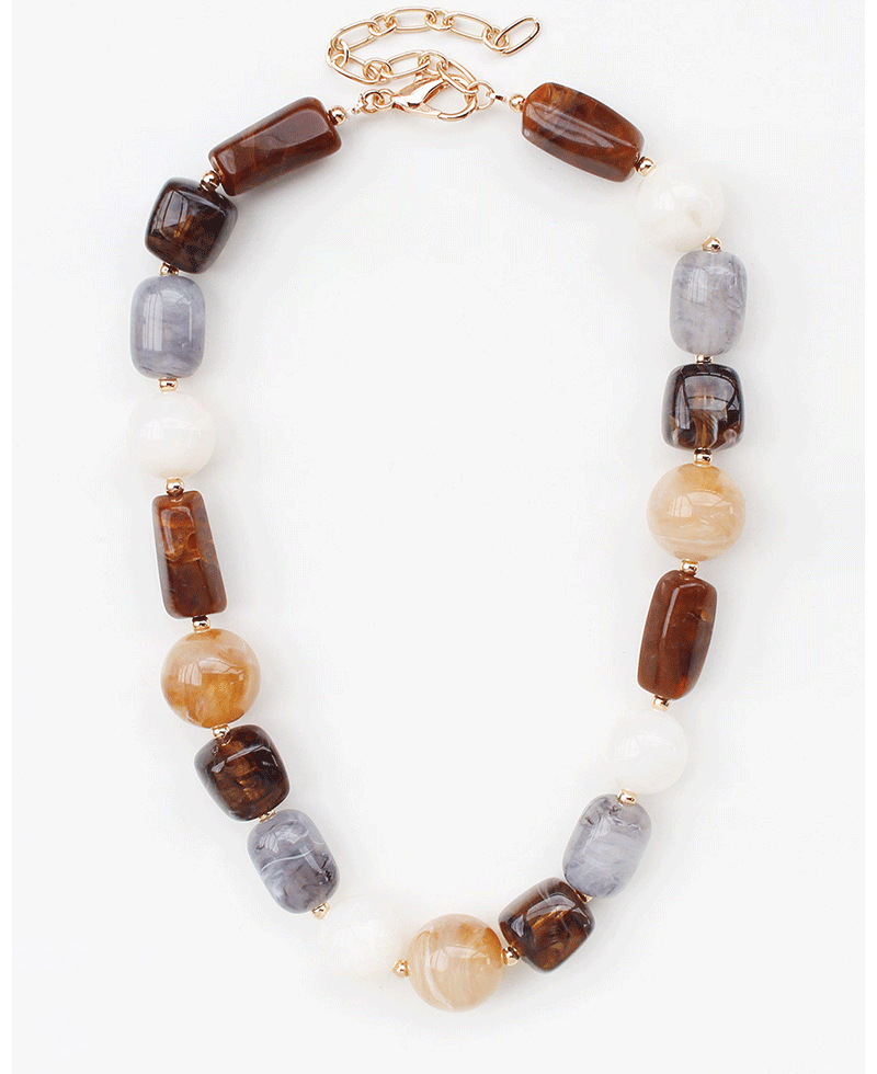 Mixed Beaded Statement Necklace