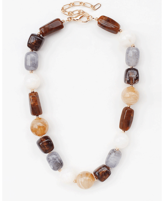 Mixed Beaded Statement Necklace