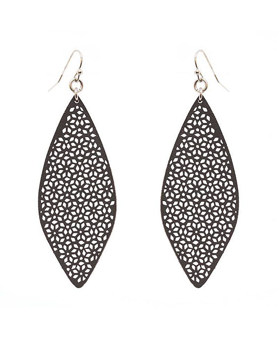 Leather Filigree Laser Cut Earring