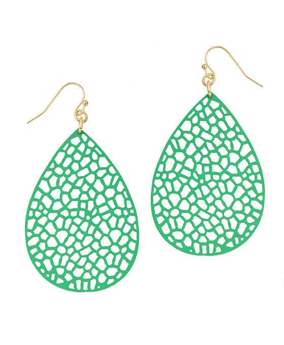 Leather Filigree Laser Cut Earring