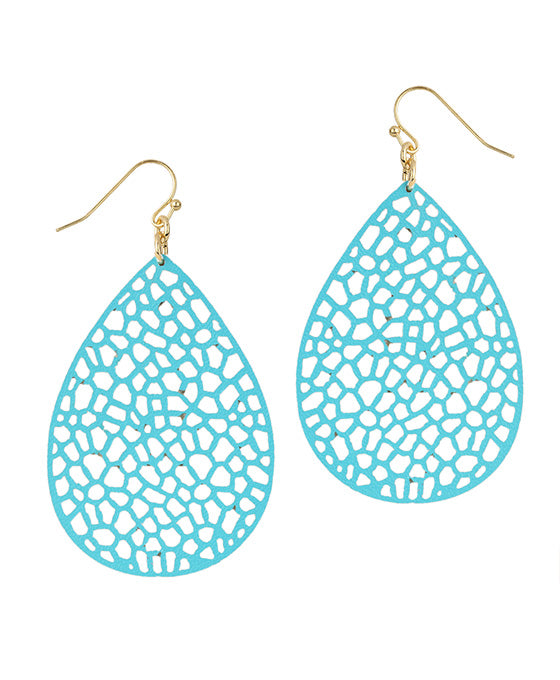 Leather Filigree Laser Cut Earring