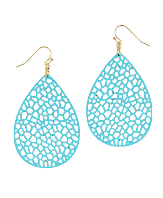 Leather Filigree Laser Cut Earring