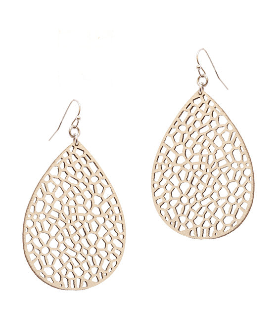 Leather Filigree Laser Cut Earring