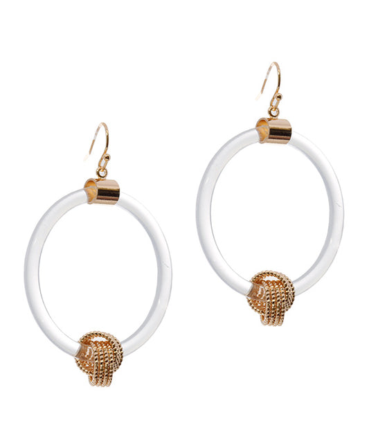 Acrylic & Metal Geometric Earring