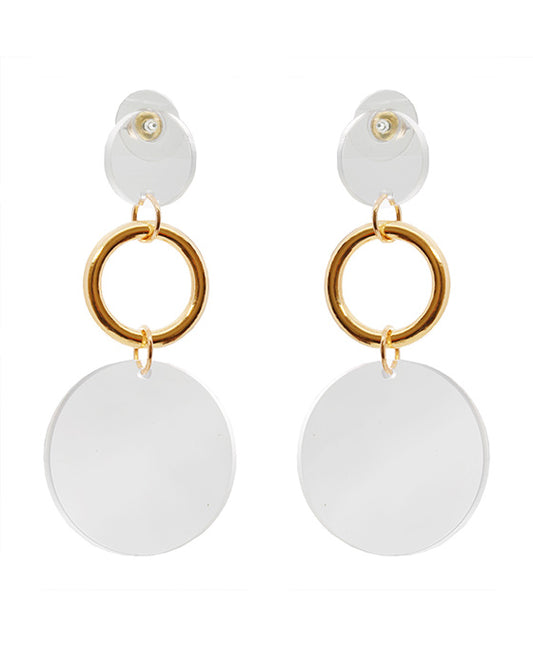 Acrylic & Metal Hoop Earring