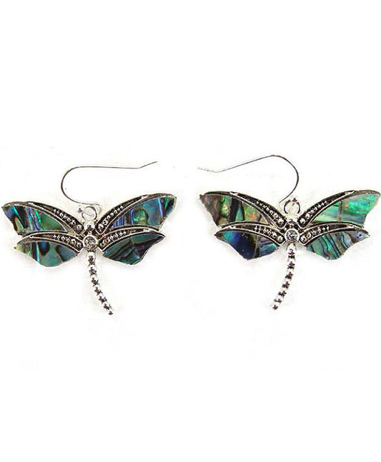 Dragonfly Marcasite Texture w/ Abalone