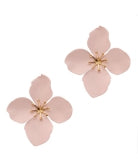 Metal Epoxy Flower Post Earring