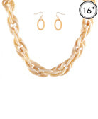 Acetate Link Necklace Set